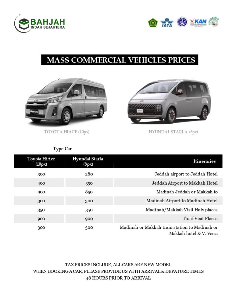 sewa bus mekkah madinnah